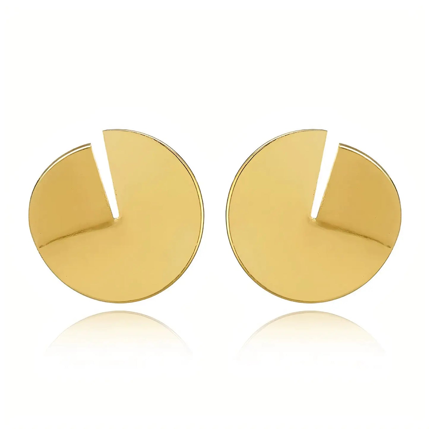 Lushella Beauty Coin Earrings – Elegant Gold and Silver Design