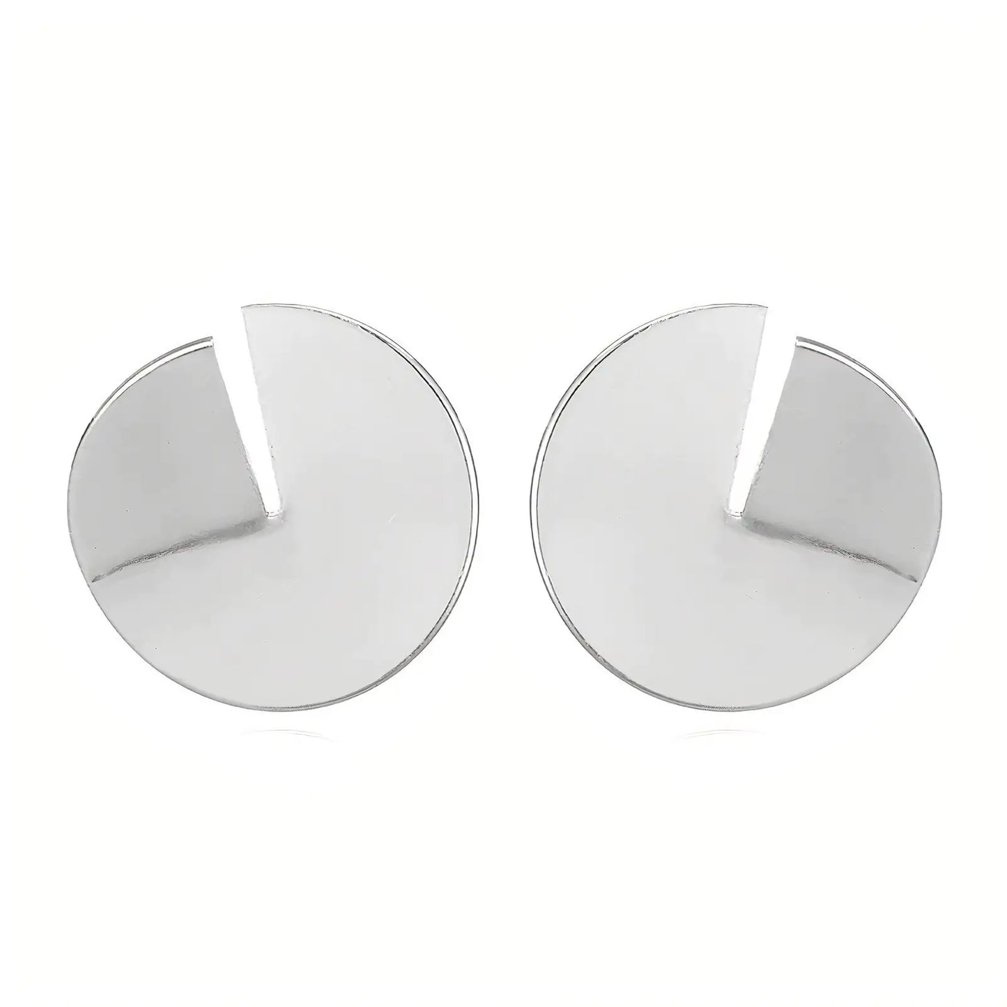 Lushella Beauty Coin Earrings – Elegant Gold and Silver Design