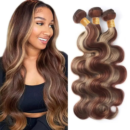 Reddish Brown Human Hair Bundles 613 – Luxurious Body Wave Extensions