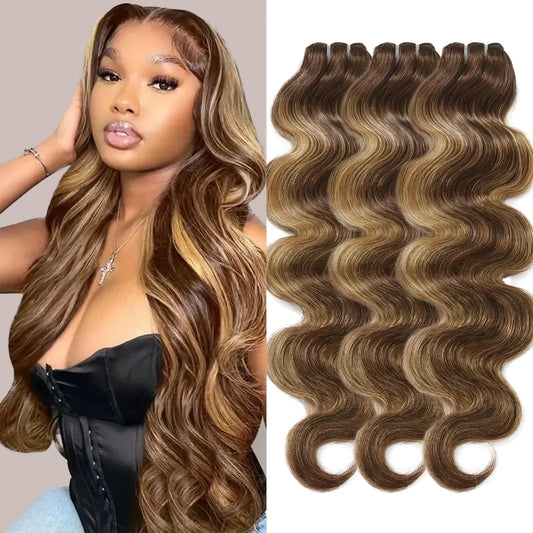 GlamourHair Brazilian Virgin Hair Bundles – Luxurious Body Wave Texture