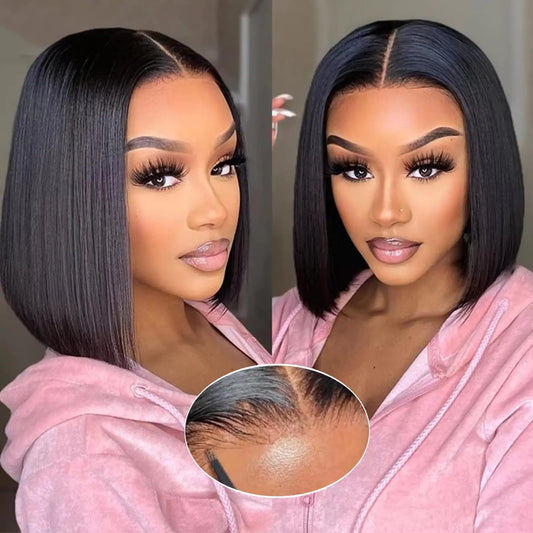 Lushella Beauty 14 Inch Bob Wig – Luxurious Human Hair Quality