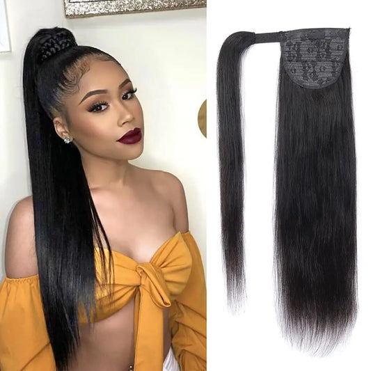 Alisfeel Wrap Around Ponytail Extensions – 100% Remy Human Hair