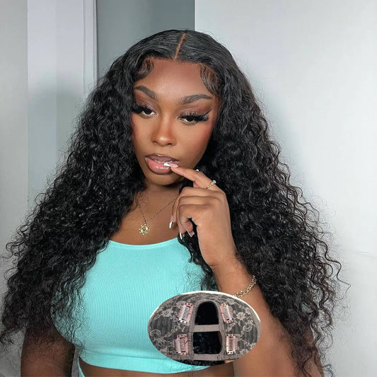 Lushella Beauty U Part Curly Wig – 180 Percent Density Luxury Hair