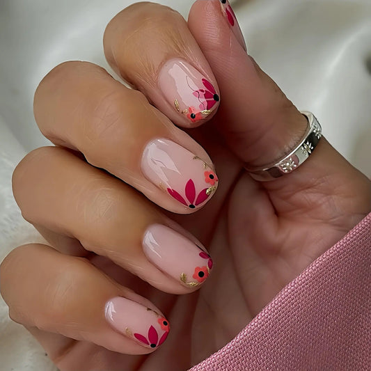 NailArtistry Flower Press On Nails – Floral Spring Design