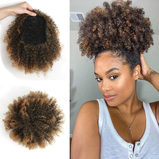AfroPuff Kinky Curly Ponytail Extension – Transform Your Look Instantly