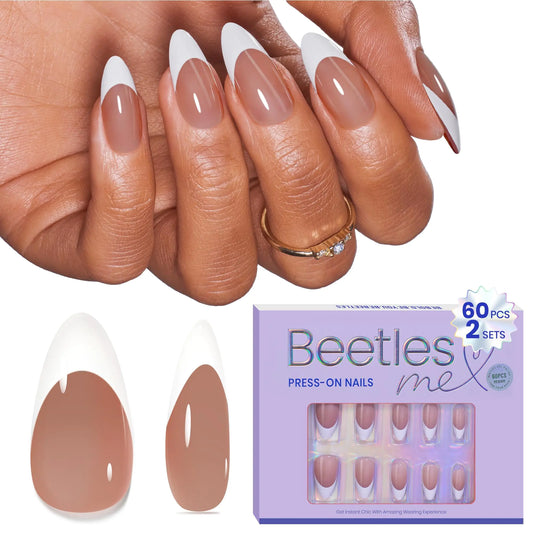 Beetles French Tip Press On Nails – Flawless Salon Finish