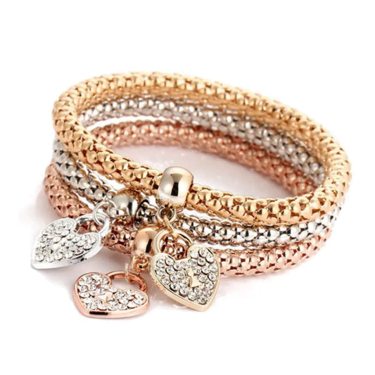 Lushella GSR Bracelet Set – Elegant Stackable Fashion Accessories