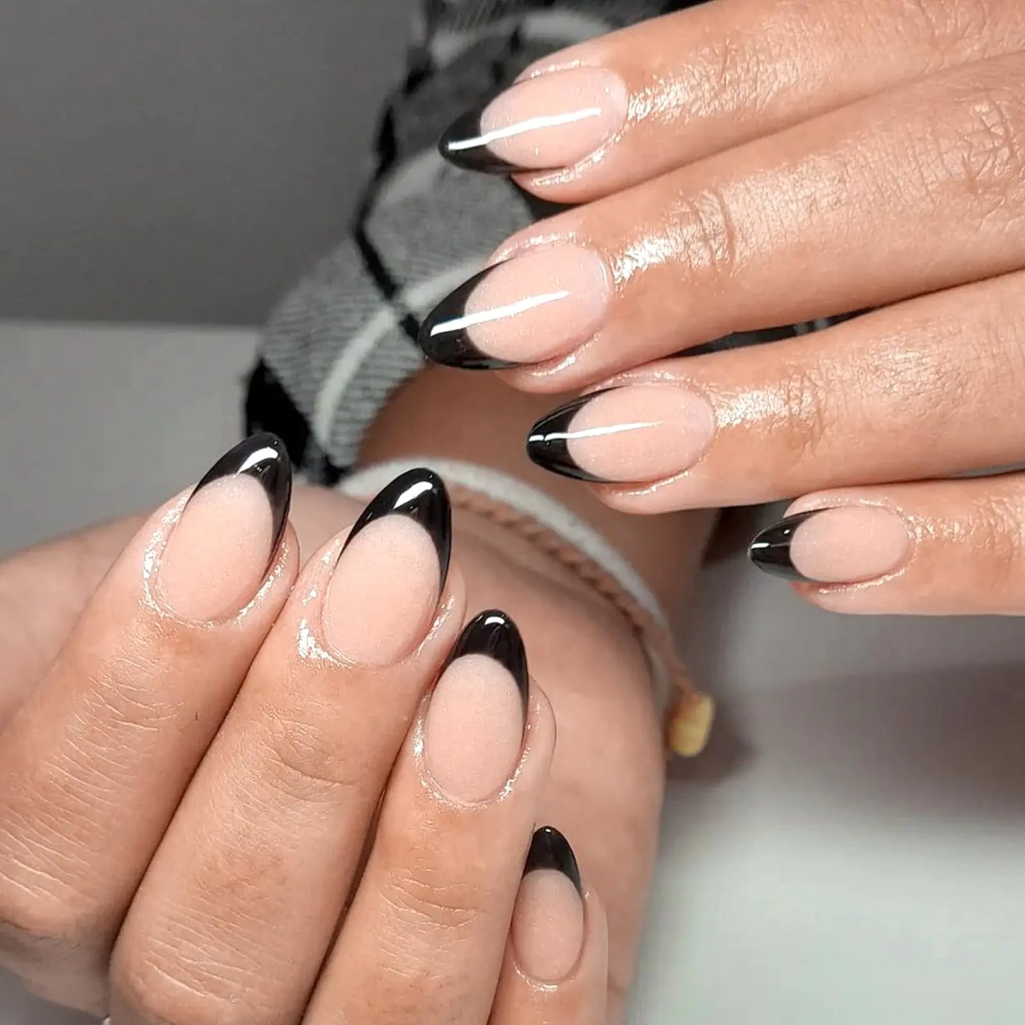 Eternal Classic Black French Tip Nails – Effortless Elegance