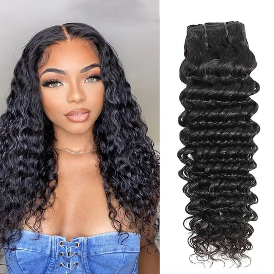 YourBrand Deep Wave Human Hair Bundles 18 Inch – 12A Unprocessed Brazilian Virgin Hair