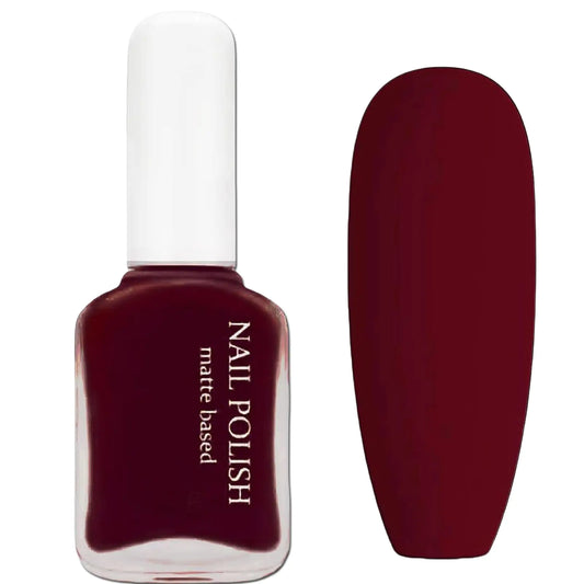Kahsose Matte Dark Red Nail Polish Quick Dry Velvet Burgundy Blood Red Wine Red Nail Polish for Men and Women