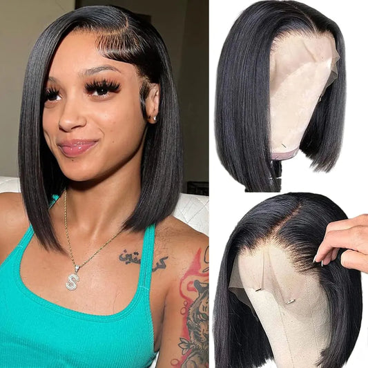 Lushella Beauty Bob Wig 13x4 HD Lace Front – Glueless Natural Look