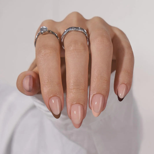 BTArtbox Almond Press On Nails – Supremely Fit French Tips