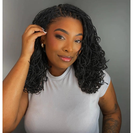 Lady Hanne Micro Twist Wig – Versatile Short Curly Box Braids
